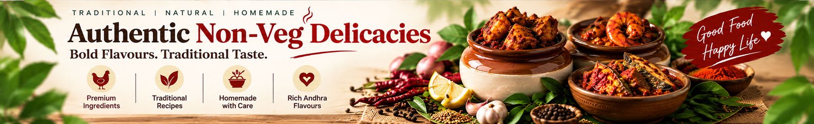 Non-Veg Delicacies - Traditional Taste. Wholesome Goodness.